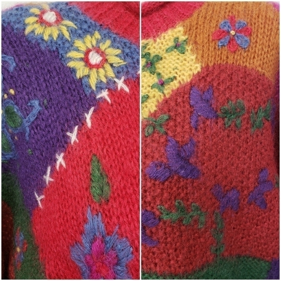 VINTAGE SiBA Mohair Lined Ski Sweater Tunic EUC - Picture 4 of 16